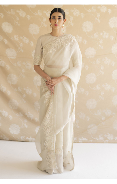 Ivory Saree